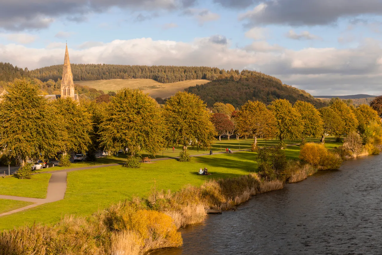 Peebles and River Tweed