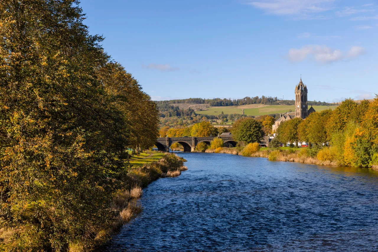 Peebles and River Tweed