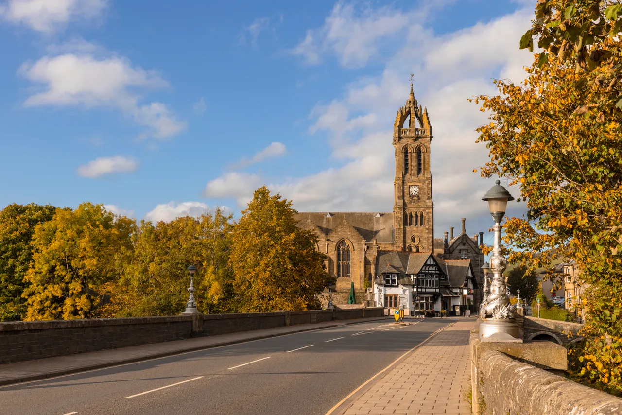 Tweed Bridge & Peebles Old Parish Church
