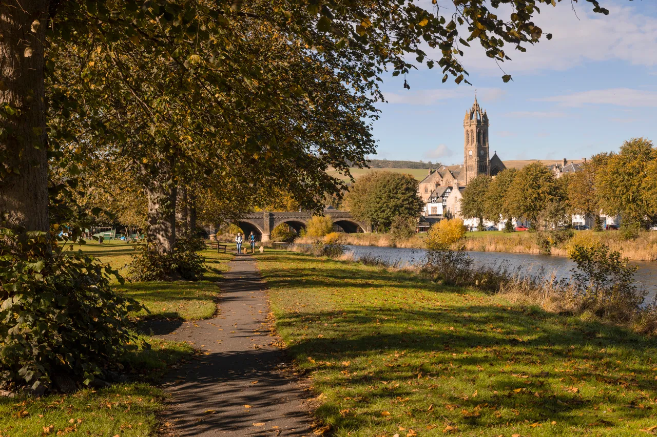 Peebles and River Tweed