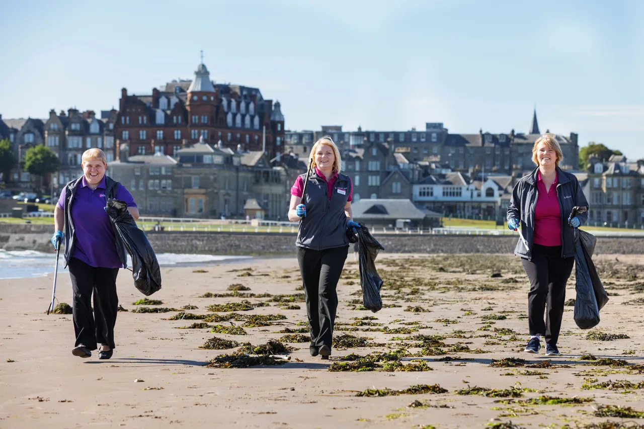 Keep Scotland Beautiful campaign, West Sands, St Andrews, The Kingdom of Fife