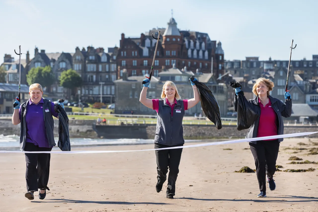Keep Scotland Beautiful campaign, West Sands, St Andrews, The Kingdom of Fife