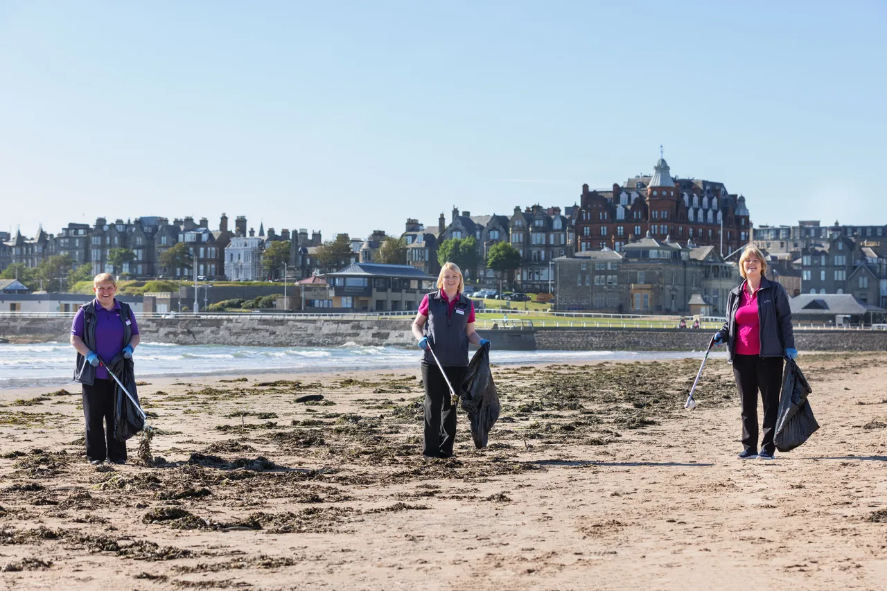 Keep Scotland Beautiful campaign, West Sands, St Andrews, The Kingdom of Fife