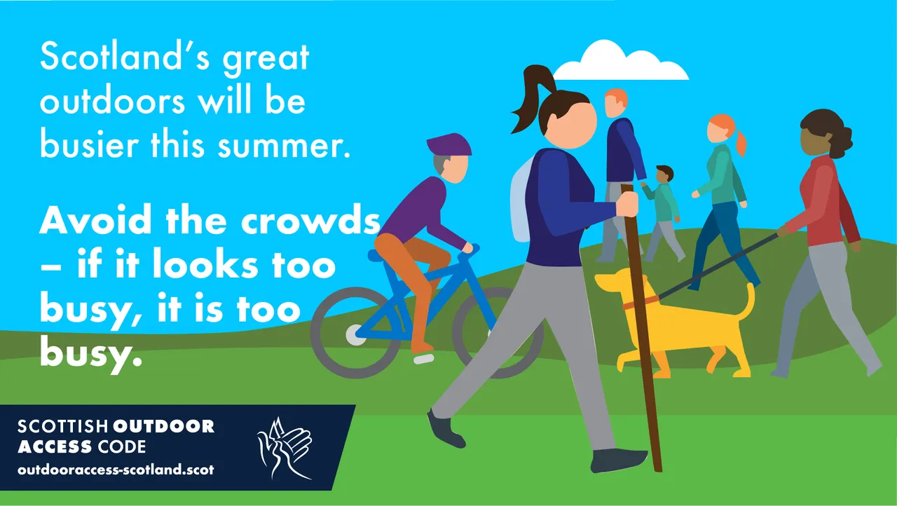 Scottish Outdoor Access Code: Avoid crowds