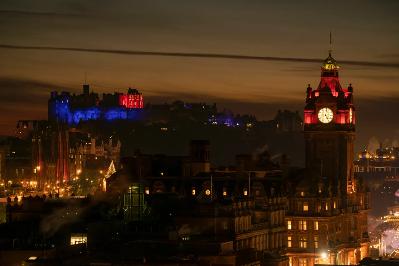 Edinburgh Castle and The Balmoral