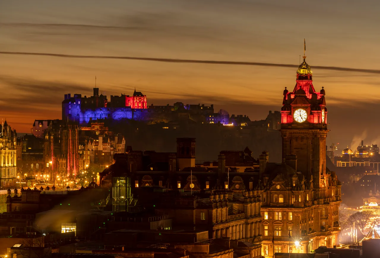 Edinburgh Castle and The Balmoral