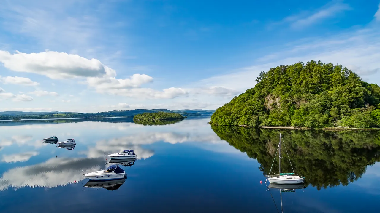 Boats Anchored on Loch Lomond