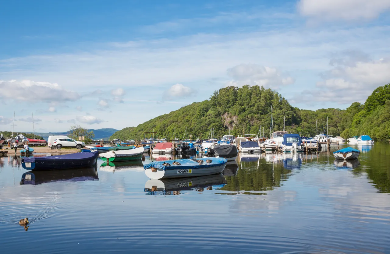 Boats Anchored on Loch Lomond