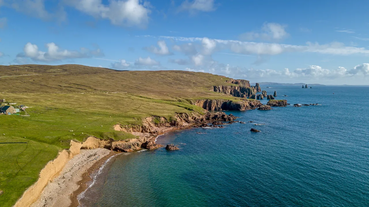 Braewick Beach and Red Cliffs