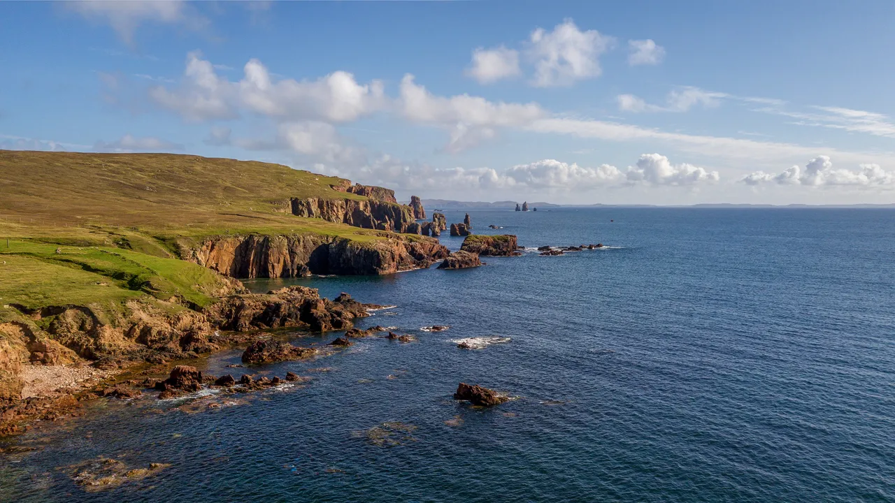 Braewick Beach and Red Cliffs