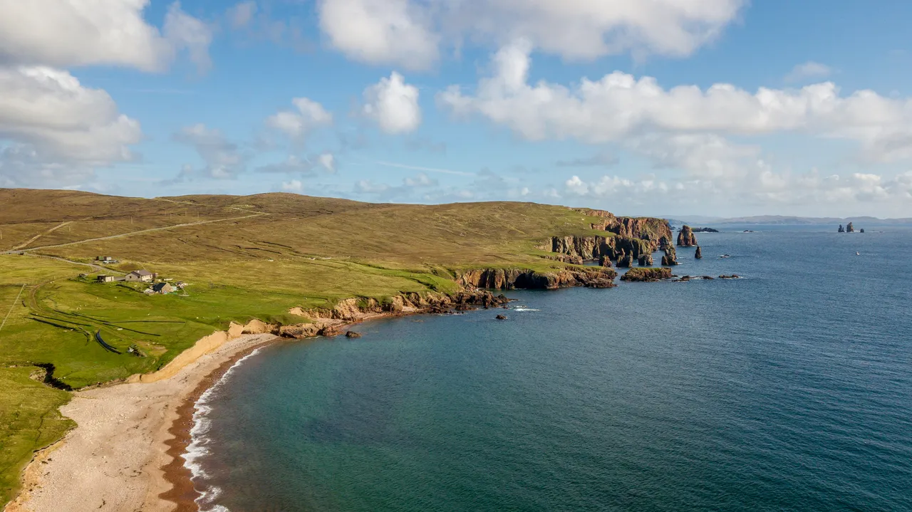 Braewick Beach and Red Cliffs