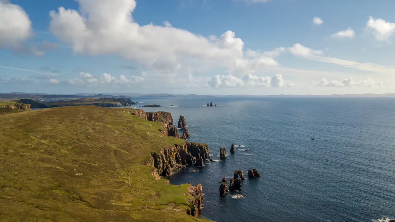 Braewick Beach and Red Cliffs