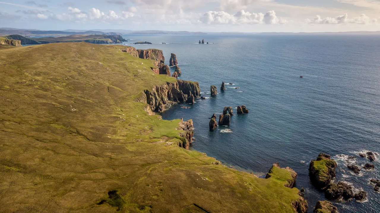 Braewick Beach and Red Cliffs
