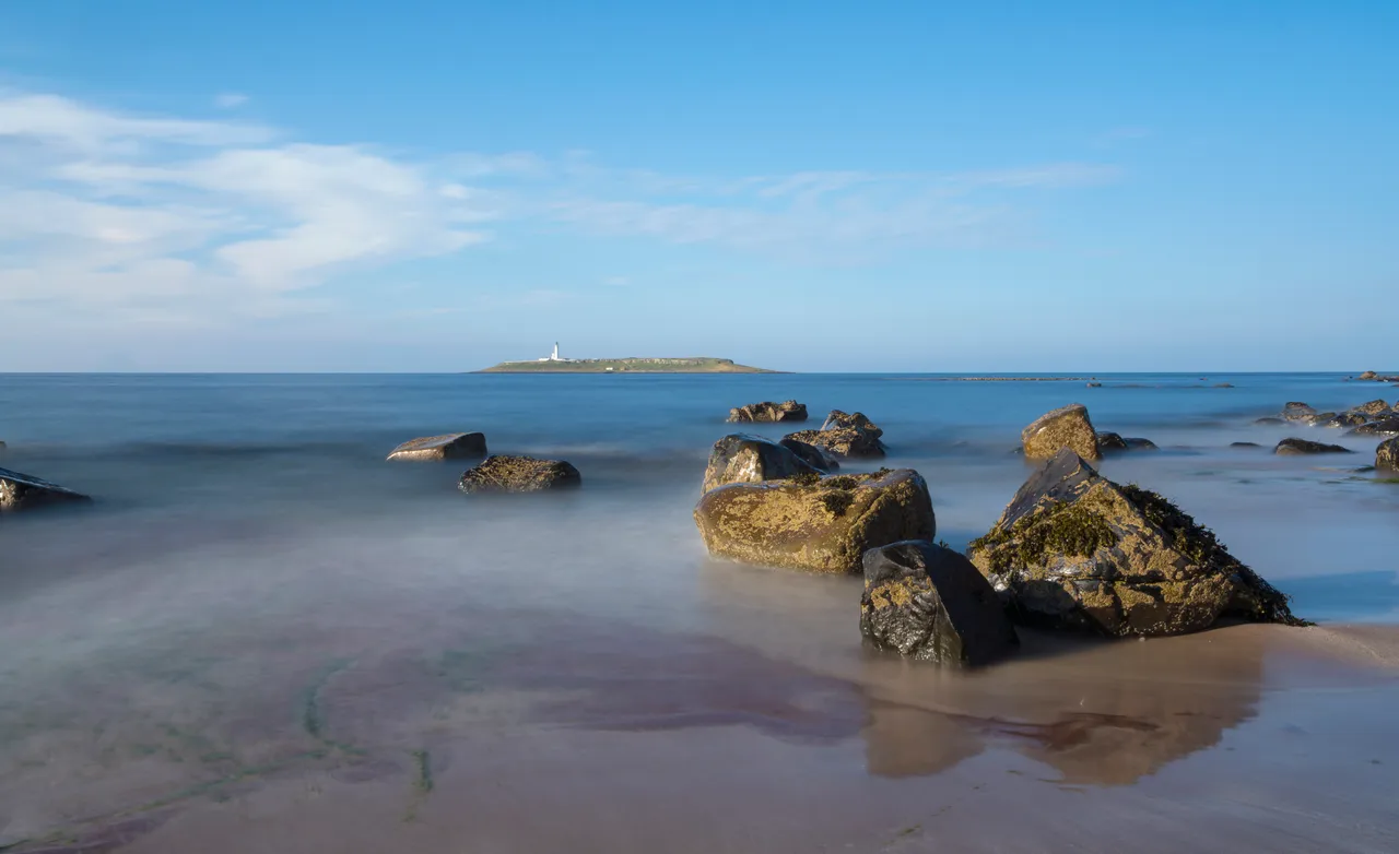 Kildonan Beach and Pladda Lighthouse
