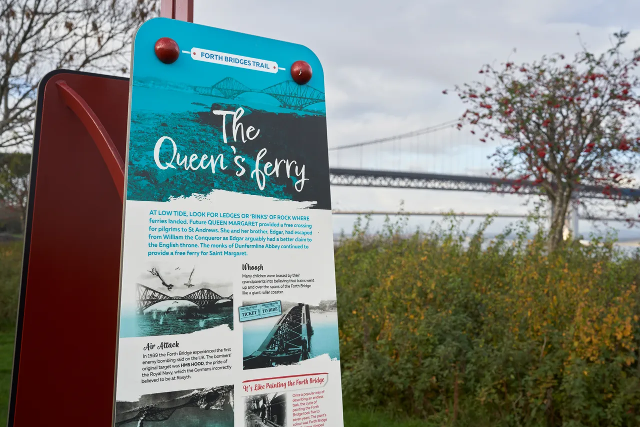 The Forth Bridges Trail, North and South Queensferry and Forth Road Bridge