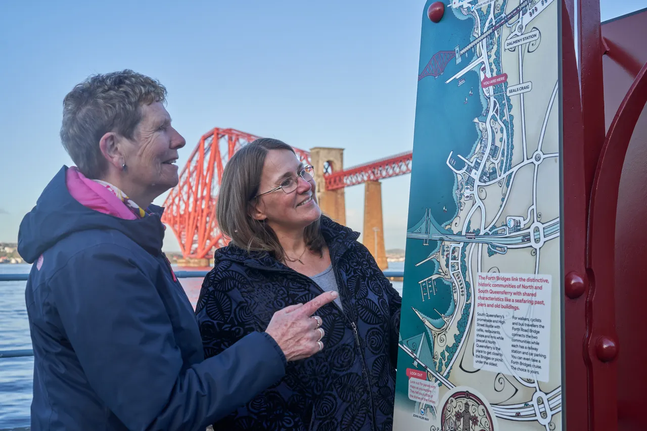 The Forth Bridges Trail, North and South Queensferry and Forth Road Bridge