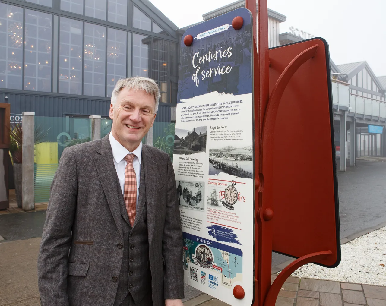 Tourism Minister Ivan McKee at the launch of the Forth Bridges Trail at Port Edgar Marina in South Queensferry