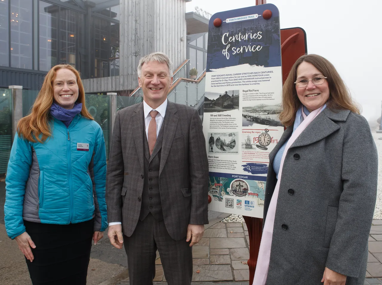 Tourism Minister Ivan McKee at the launch of the Forth Bridges Trail at Port Edgar Marina in South Queensferry