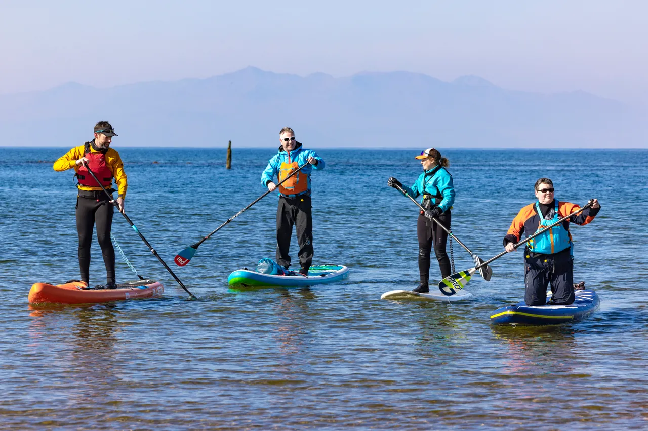 Stand-up Paddleboarding on Irvine beach