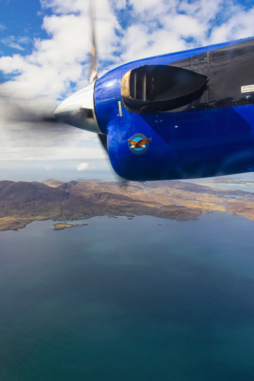 Loganair flight to Barra