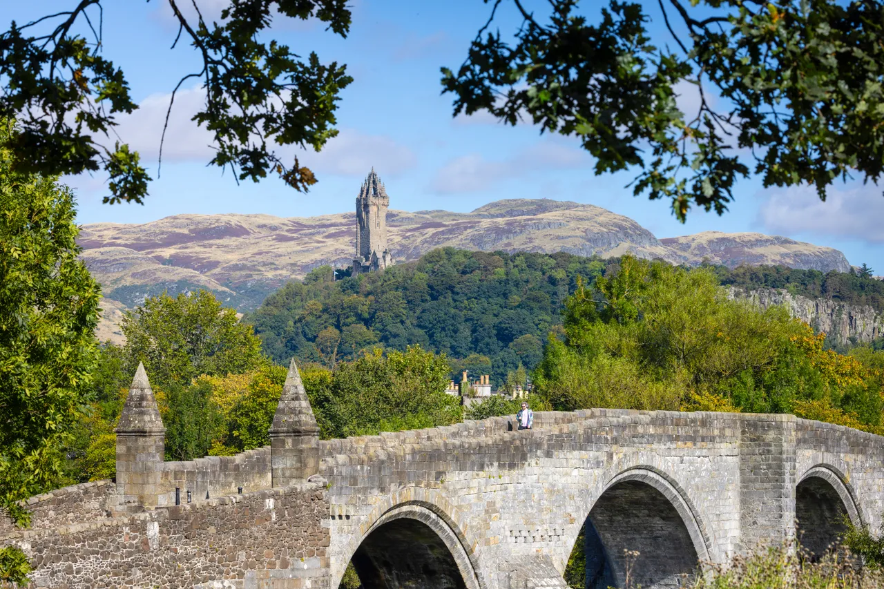 Stirling Old Bridge and The National Wallace Monument