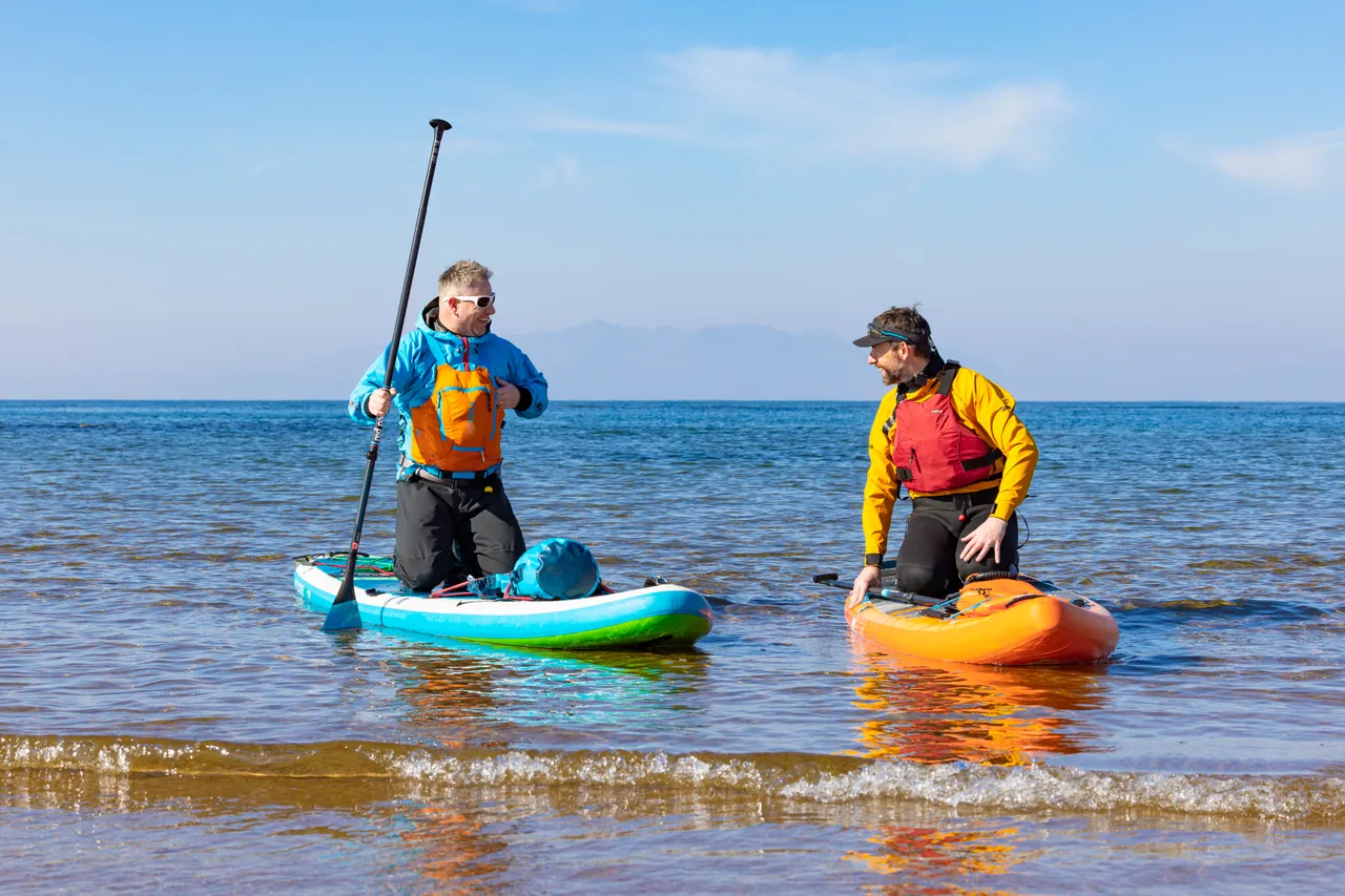 Stand-up Paddleboarding on Irvine beach