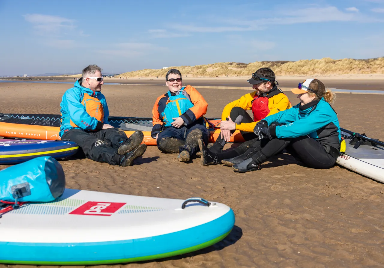 Stand-up Paddleboarding on Irvine beach