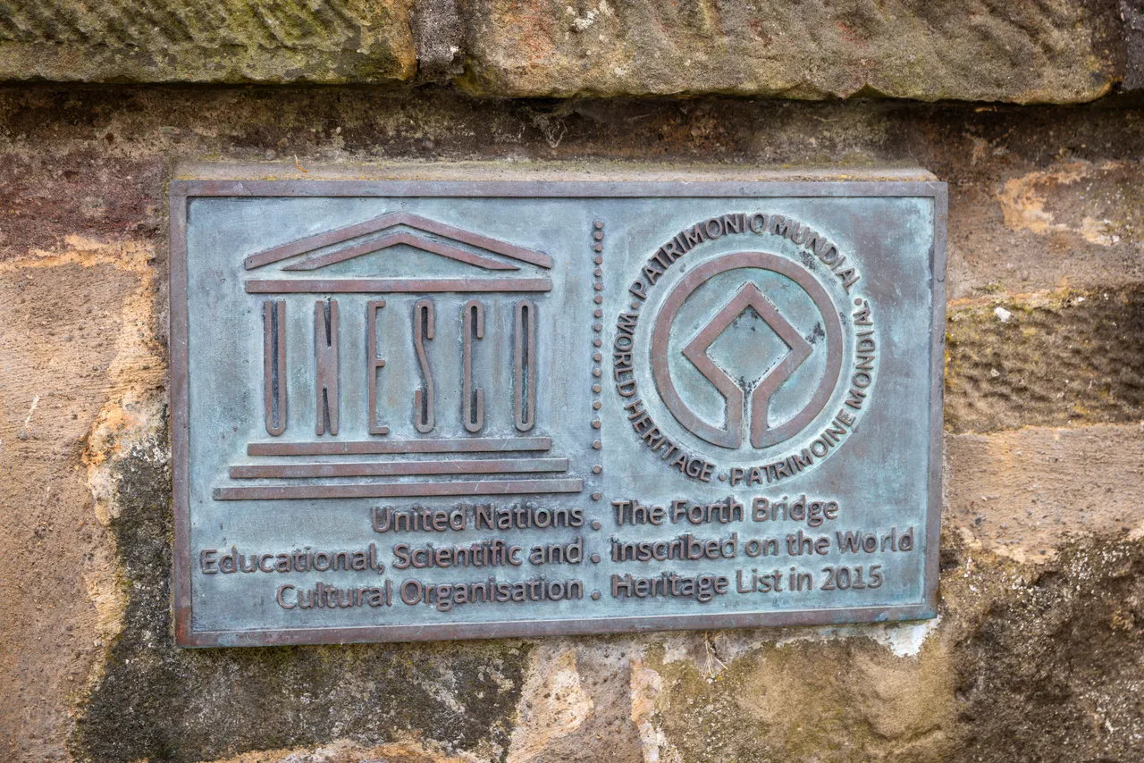 Forth Bridge UNESCO World Heritage Plaque – North Queensferry