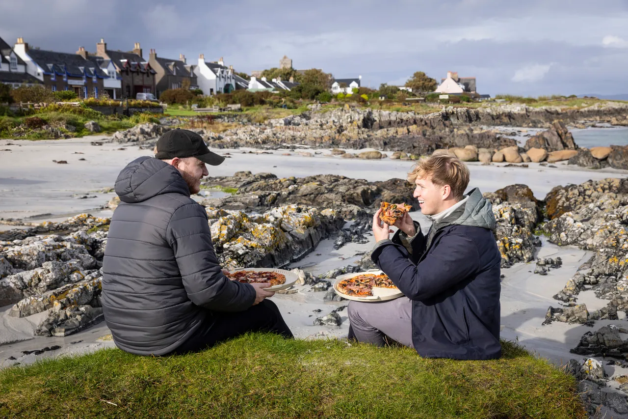 Pizza on the beach