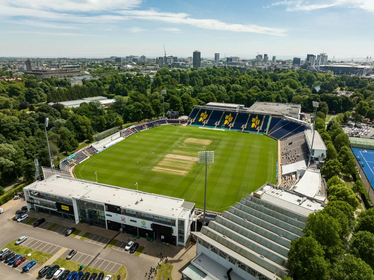 Sophia Gardens Cricket Stadium, Cardiff.
