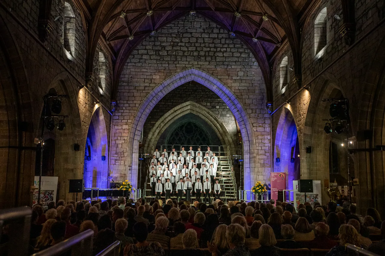 Only Boys Aloud Performing at the North Wales International Music Festival, November 2019