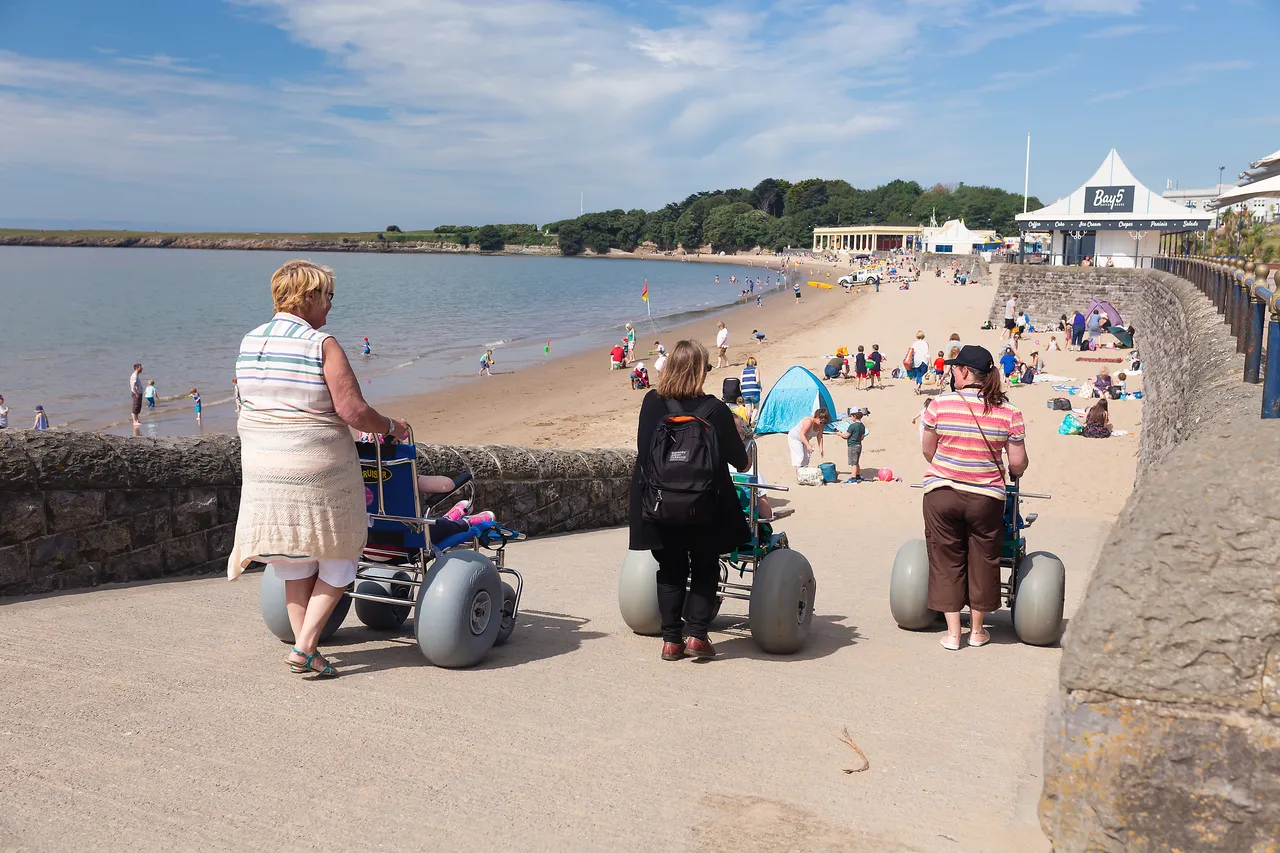 Beach Wheelchairs, Whitmore Bay Beach, Barry Island