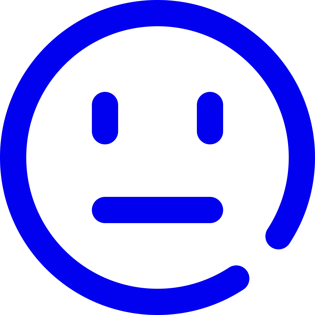 Neutral emoticon Icon
