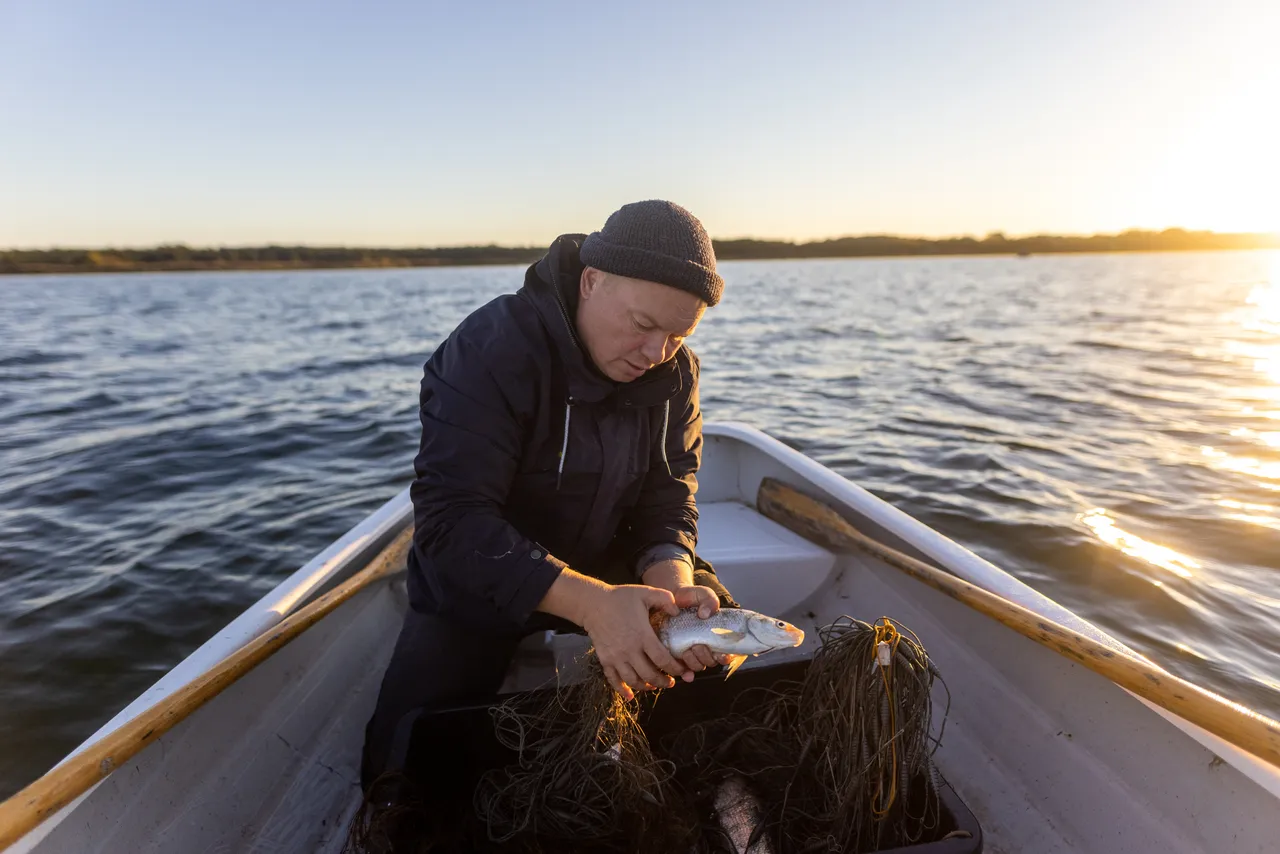 Fisherman on a boat