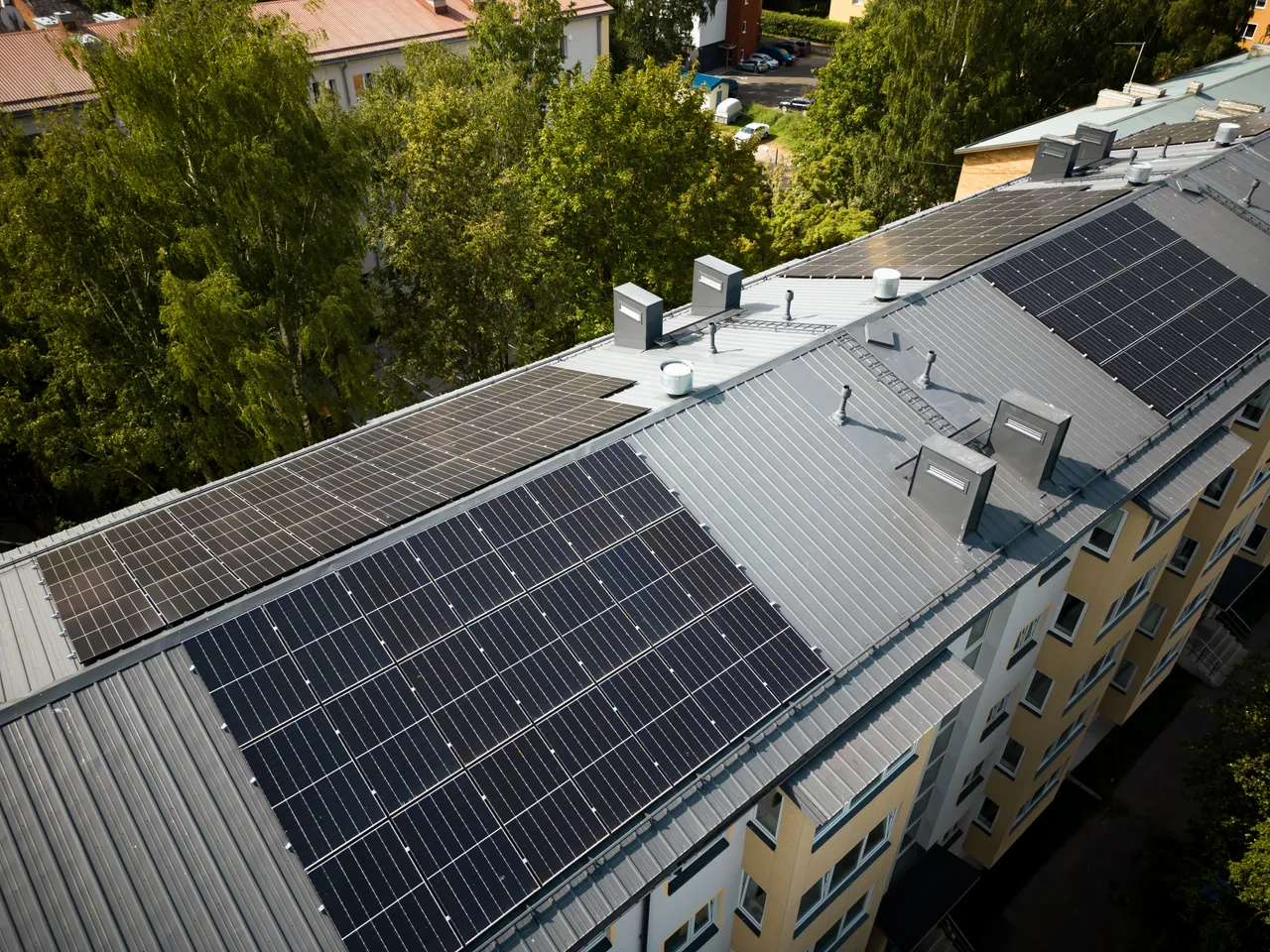 House with solar panels