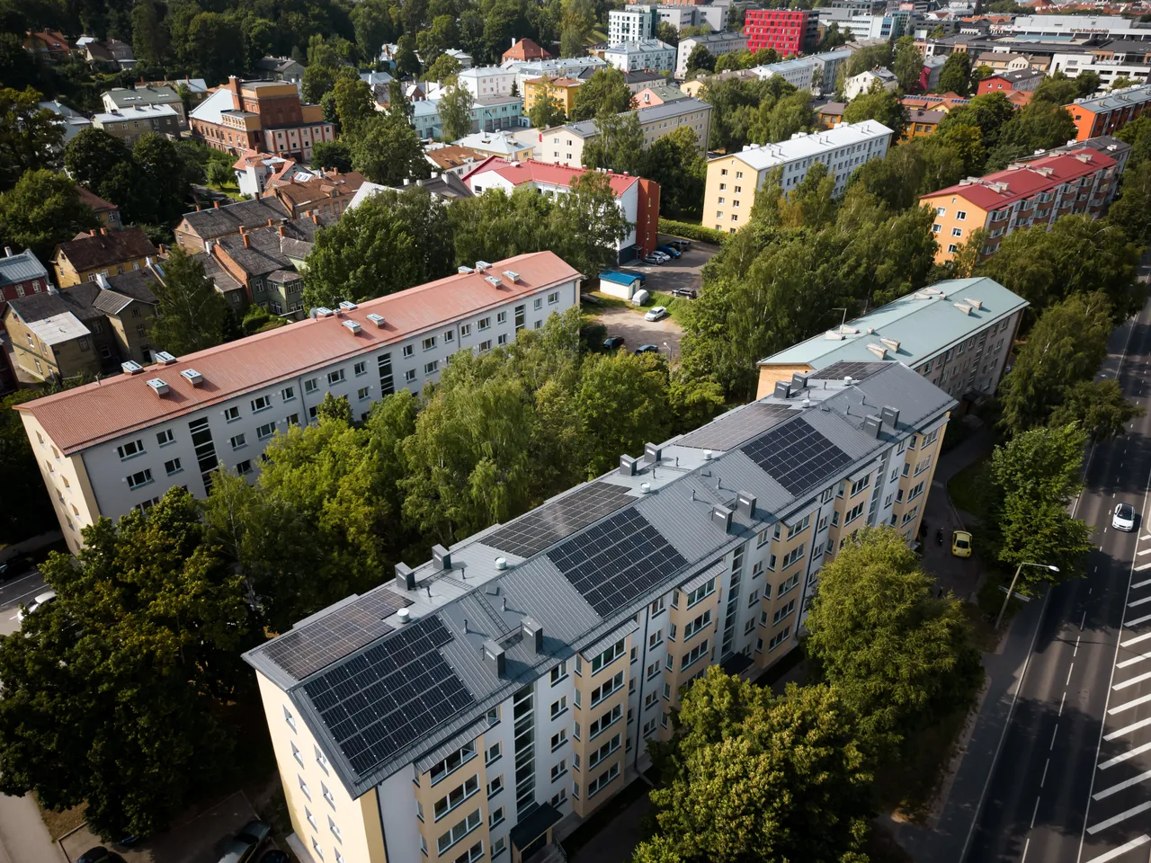 House with solar panels