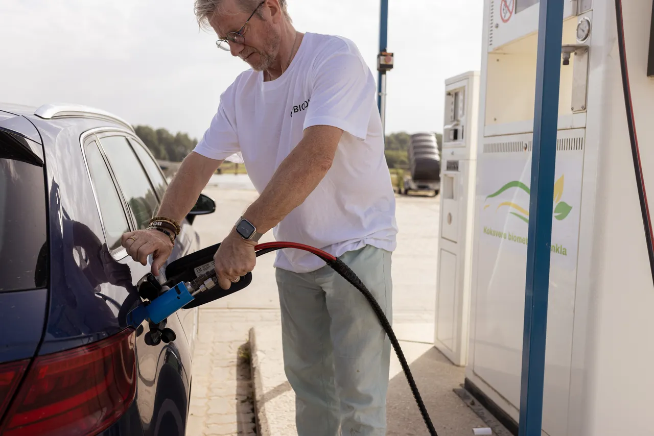 Biogas filling station
