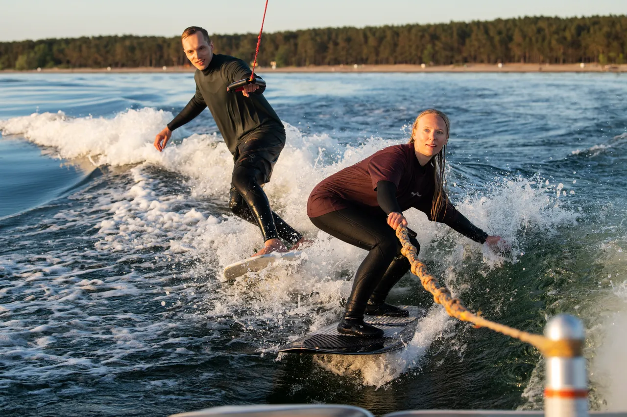 Surfing on Tallinn Bay