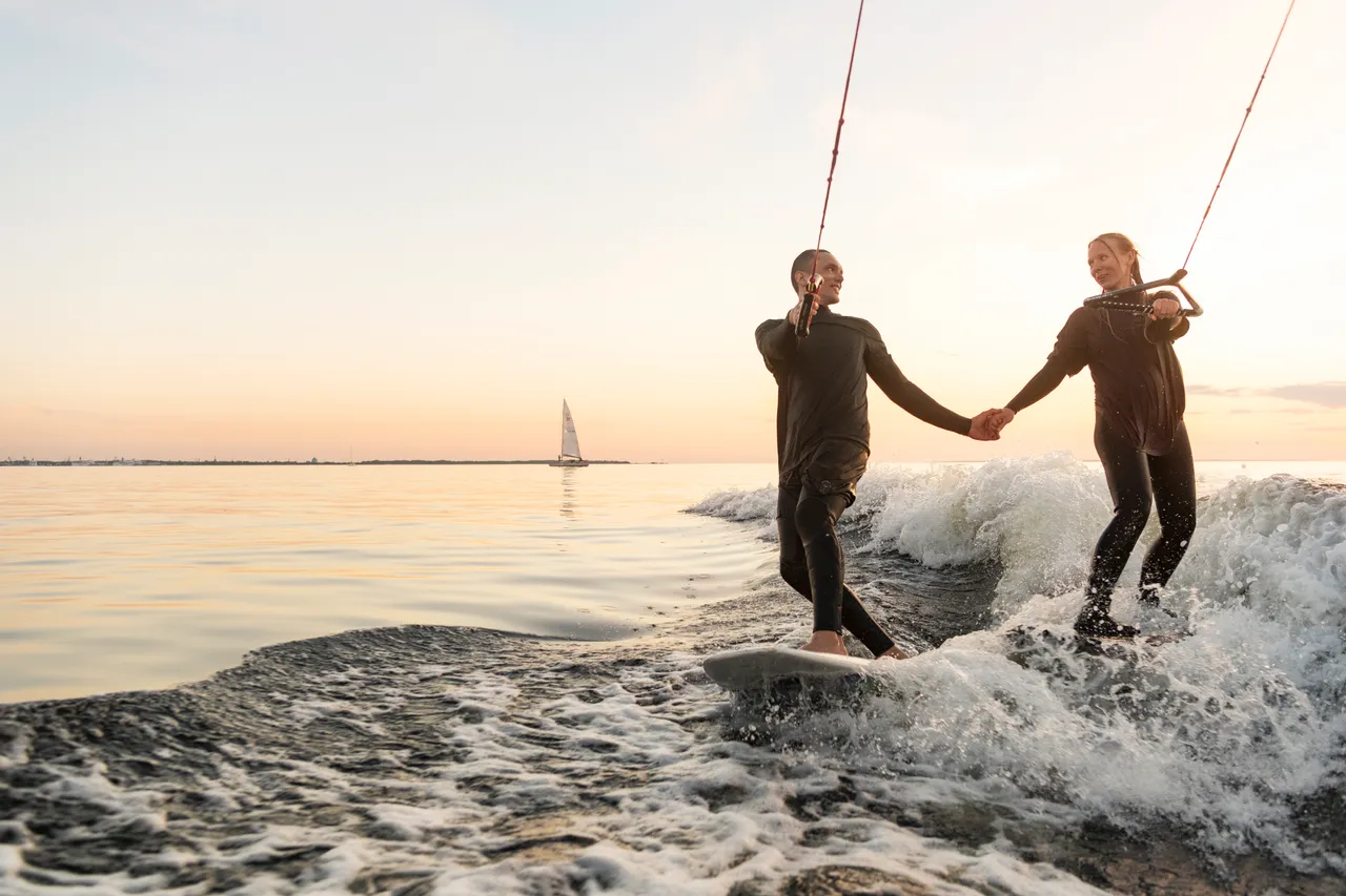 Surfing on Tallinn Bay