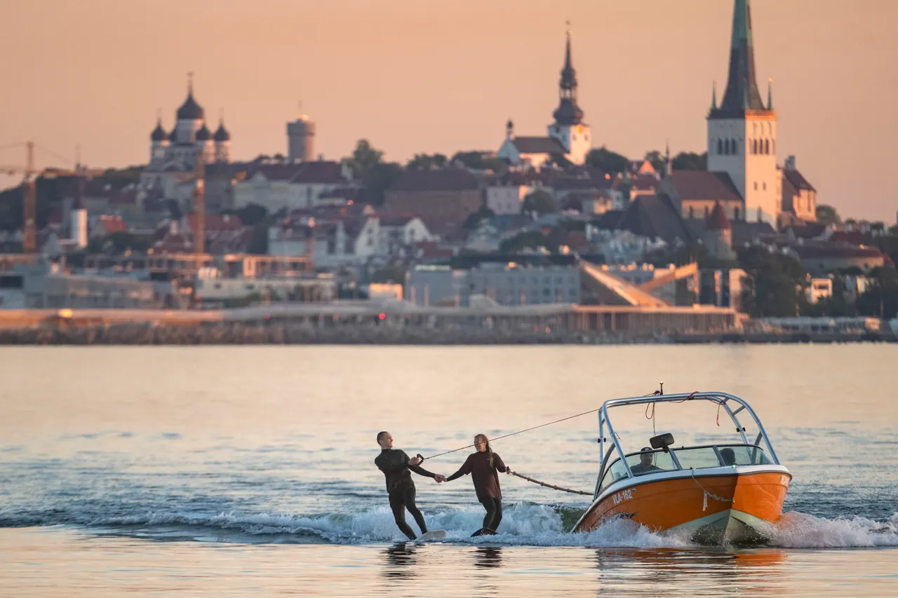 Surfing on Tallinn Bay