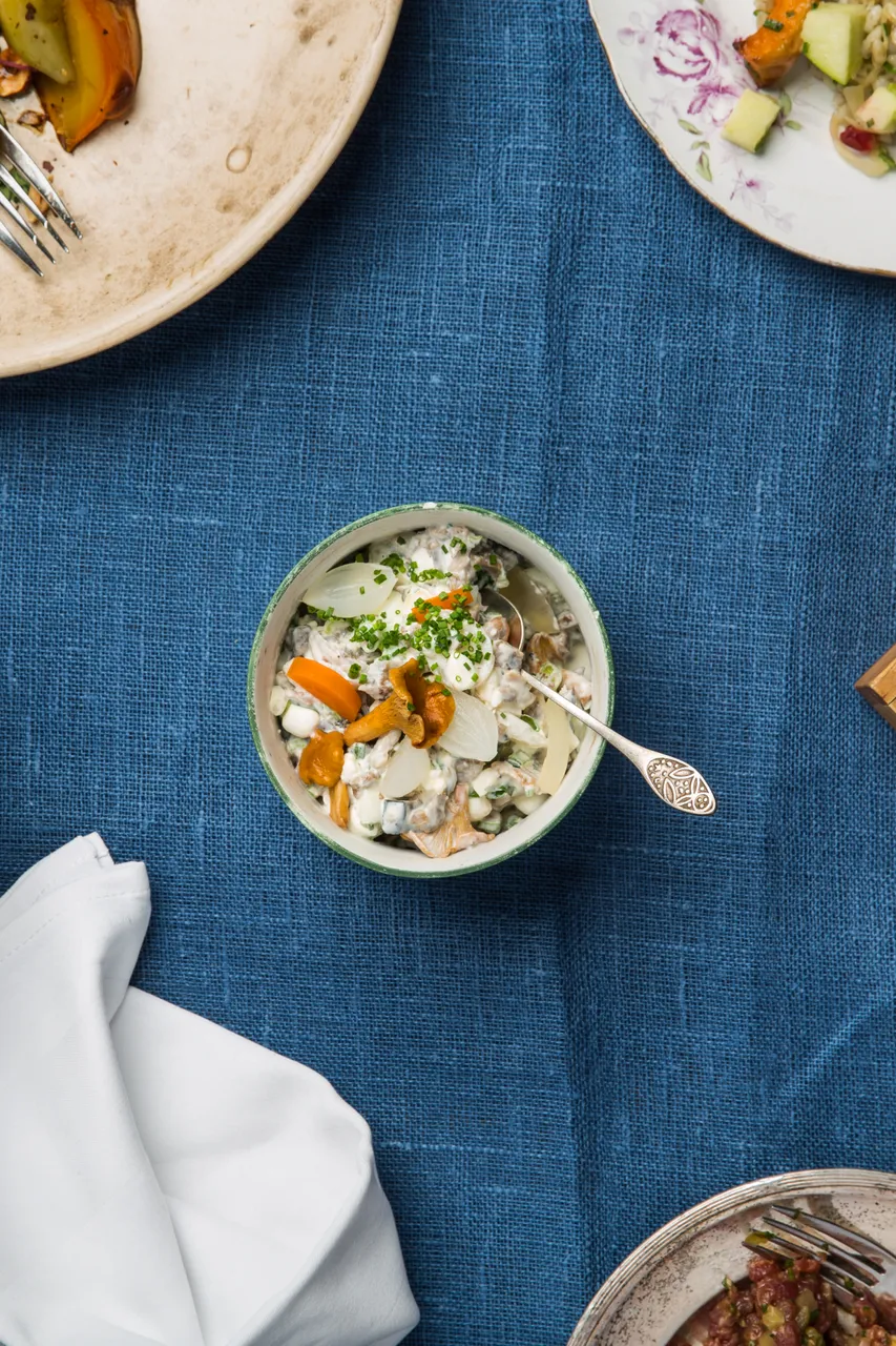 Egg-Mushroom Salad recipe