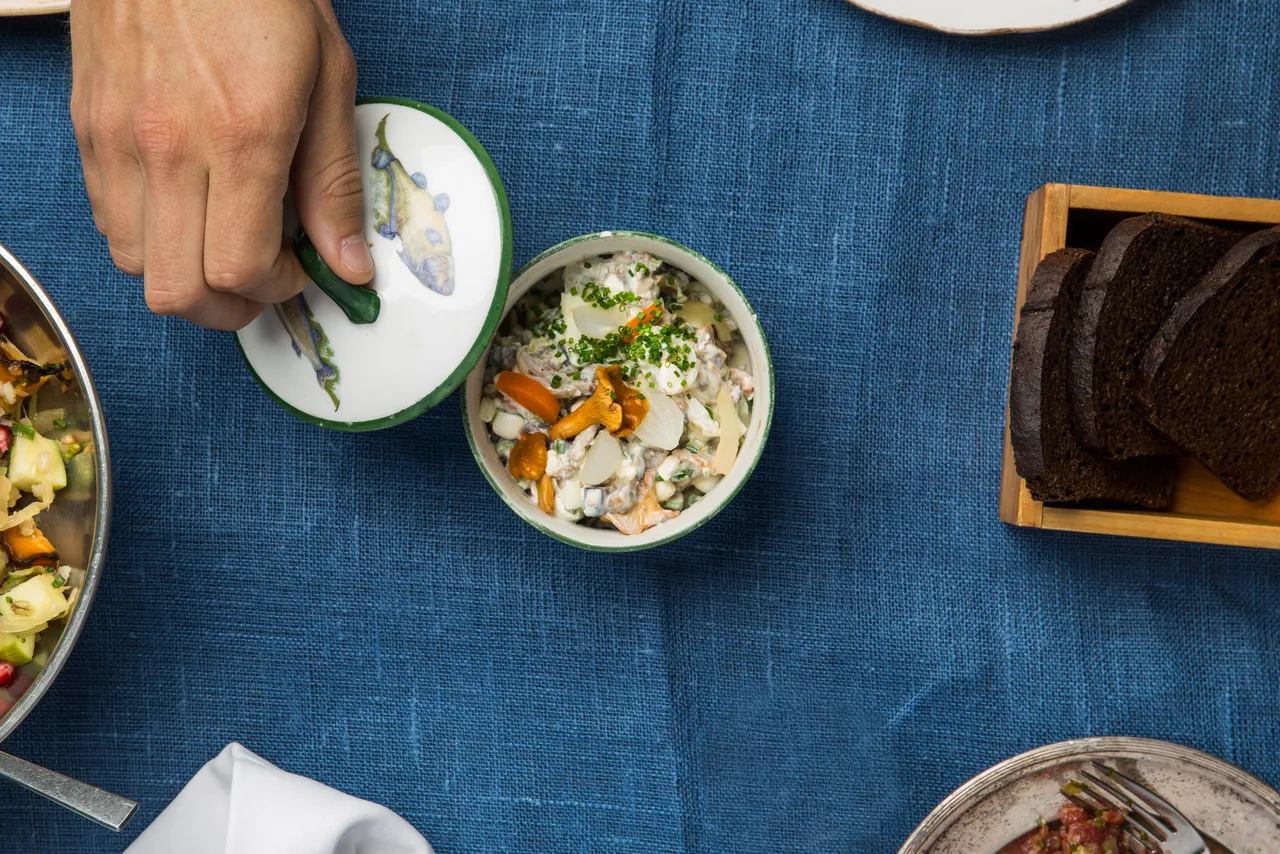 Egg-Mushroom Salad recipe