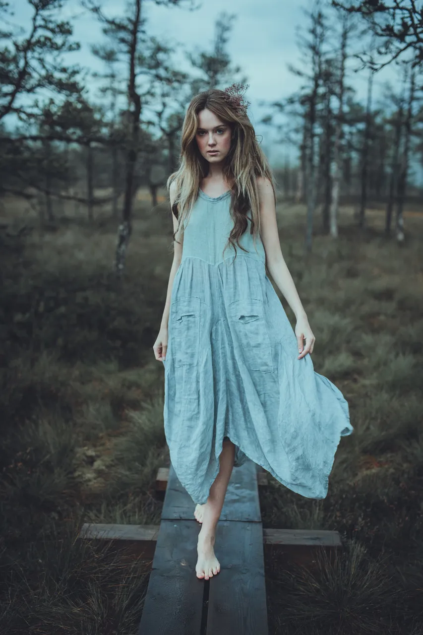 Girl in bog
