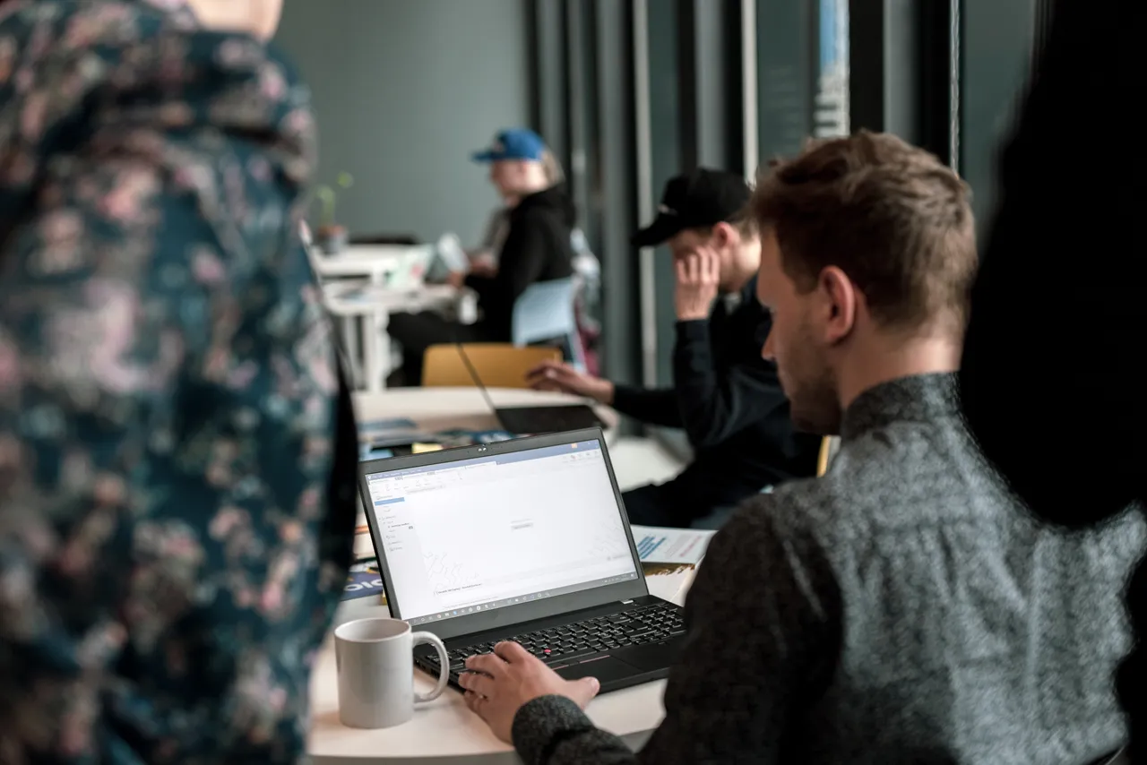 Studying in the class