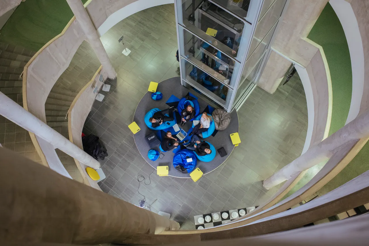 Students in University Lounge Area