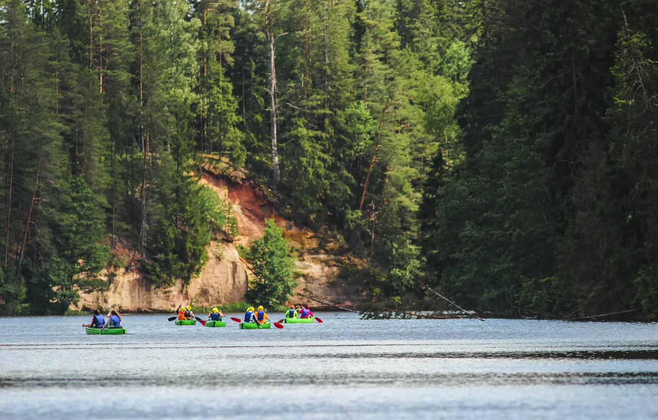 Canoeing on Ahja river