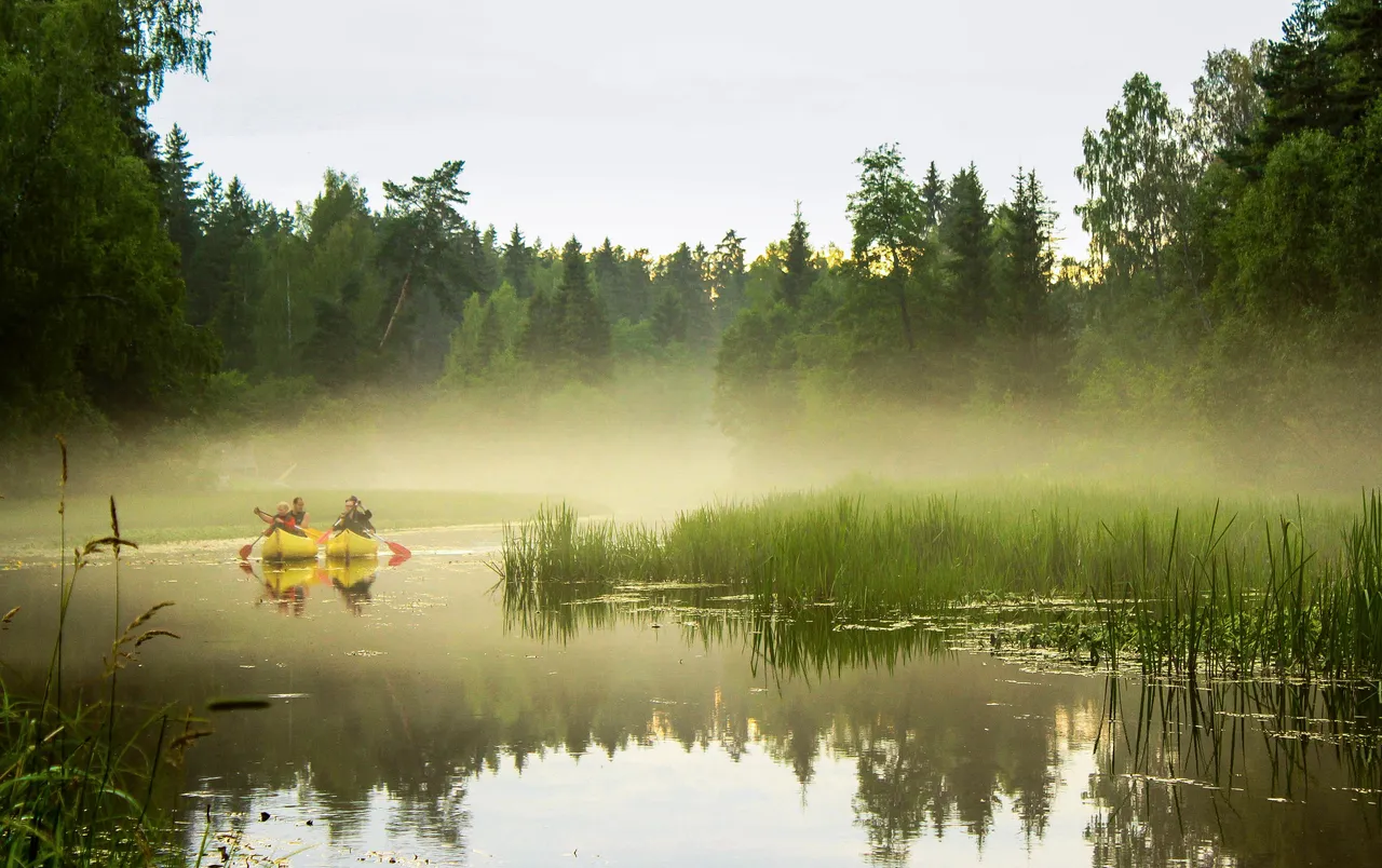 Canoeing on Ahja river
