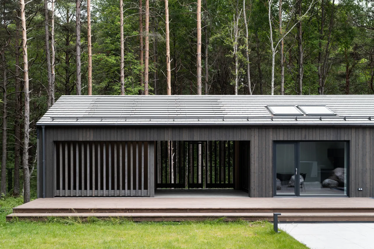 Exterior of wooden modular house