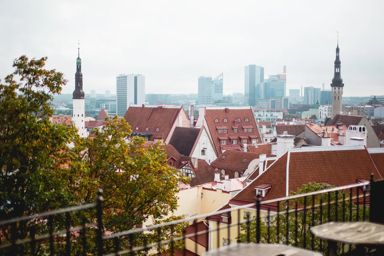 Tallinn Old Town rooftops Summer