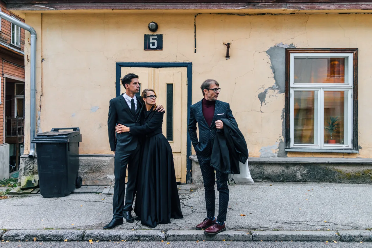 Family Waiting on the Street